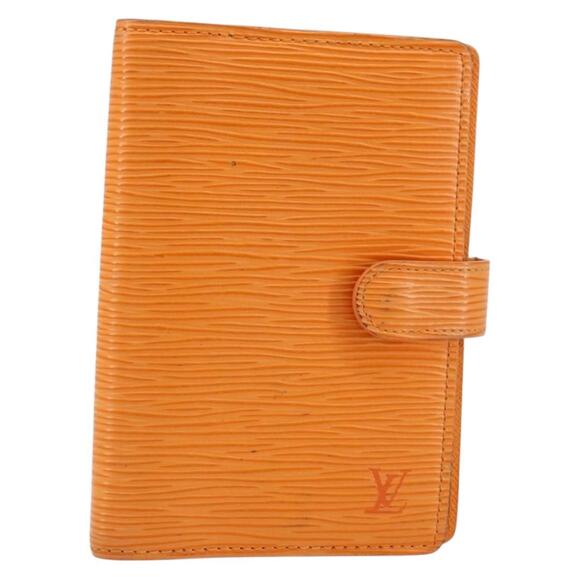 LOUIS VUITTON Epi Agenda PM Day Planner Cover Orange Mandarin R2005H Auth BA8371